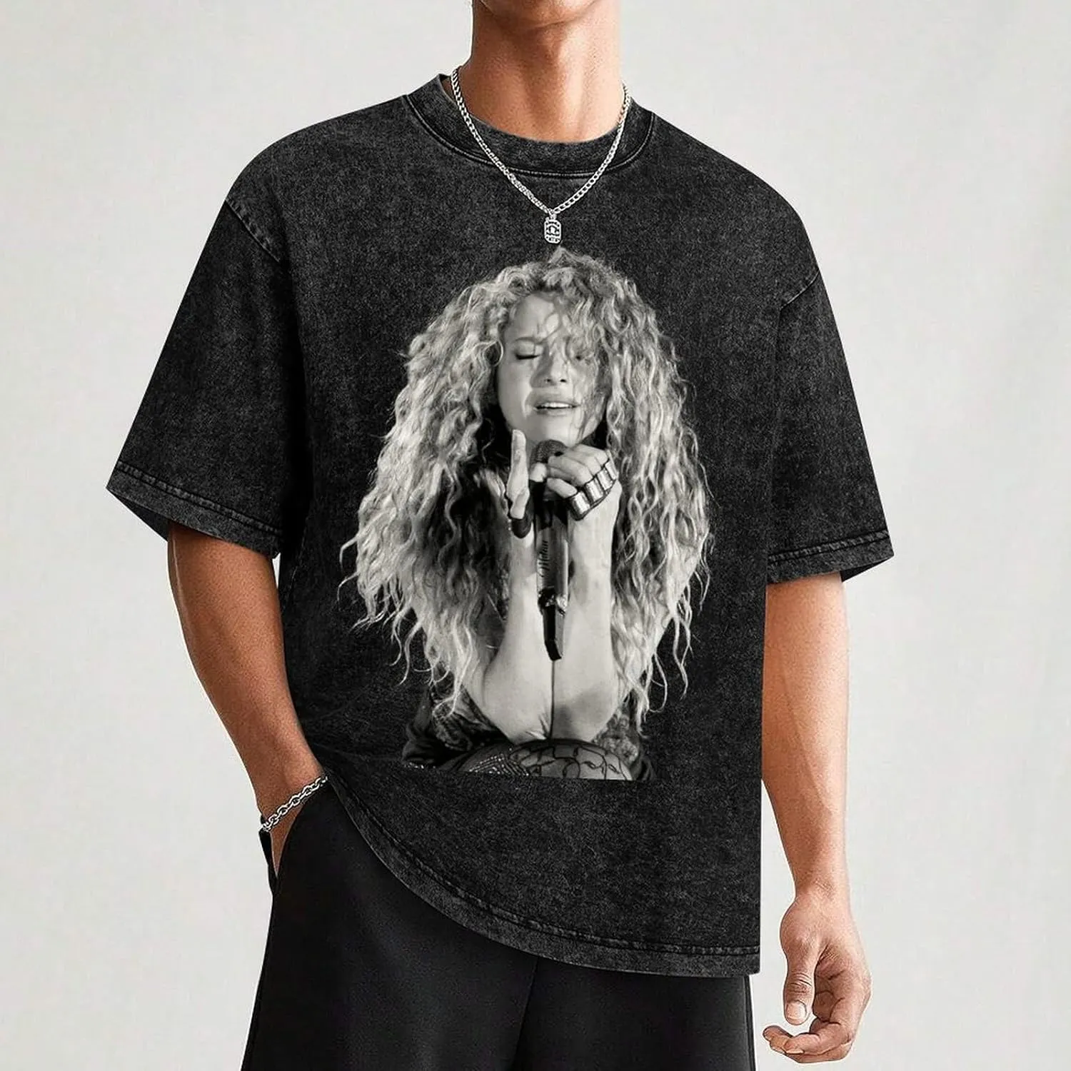 Women Shirt,Music Top Washed Tshirt Cotton Round Neck T Shirt Fashion T-Shirt Novelty Shirts for Men Classic Tee