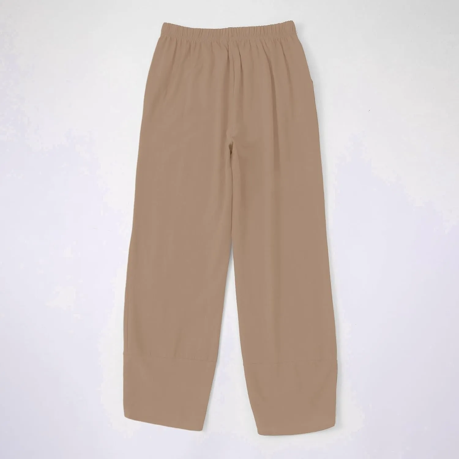 Women's Comfortable Linen Pants Loose Office Daily Work Leisures Trousers Straight Cross Leg Beach Flowy Casual Pants